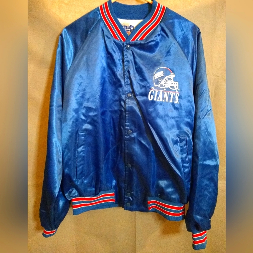 VTG NEW YORK GIANTS 1990s NFL FOOTBALL TEAM BOMBER COLLEGIATE VARSITY JACKET